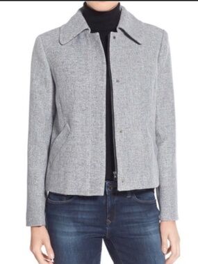 Halohen Gray structured crop jacket/blazer Size XS